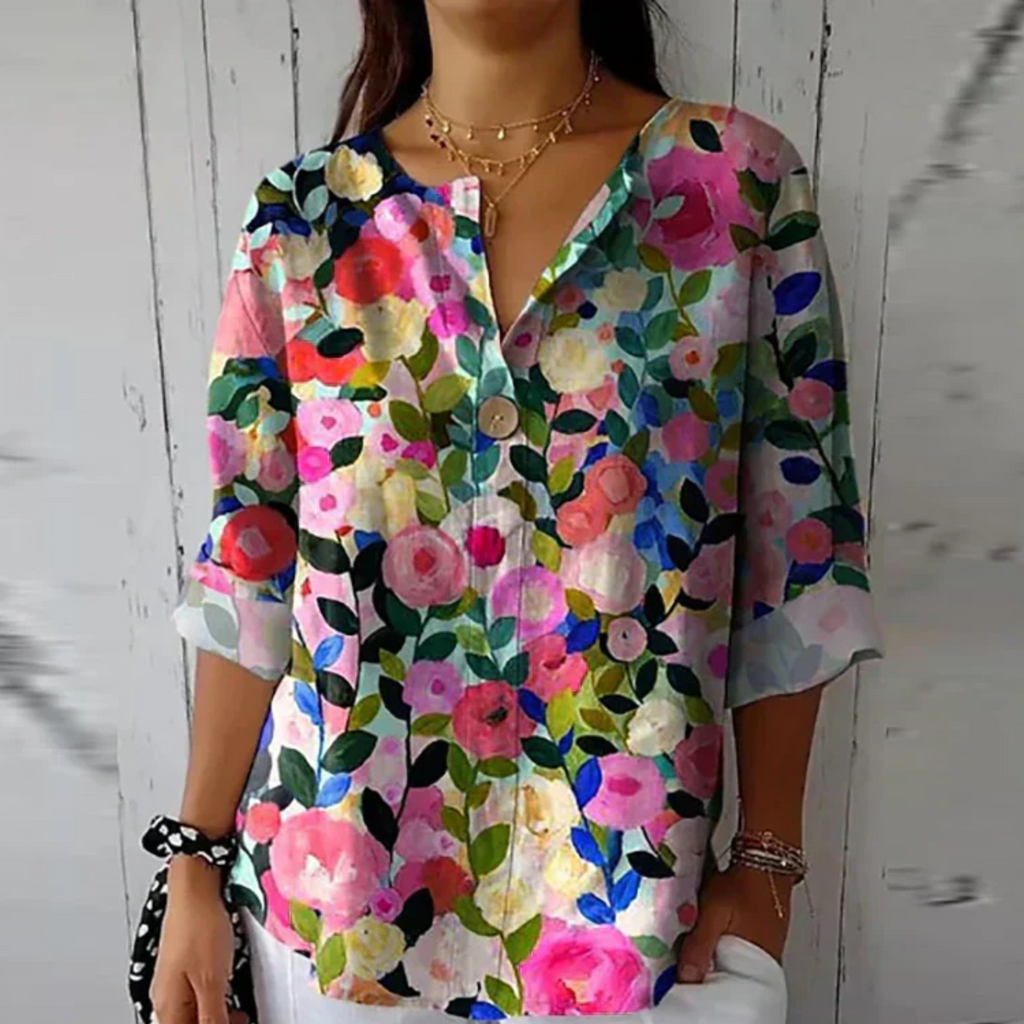 Alina | Women's Floral 3/4 Sleeve Blouse