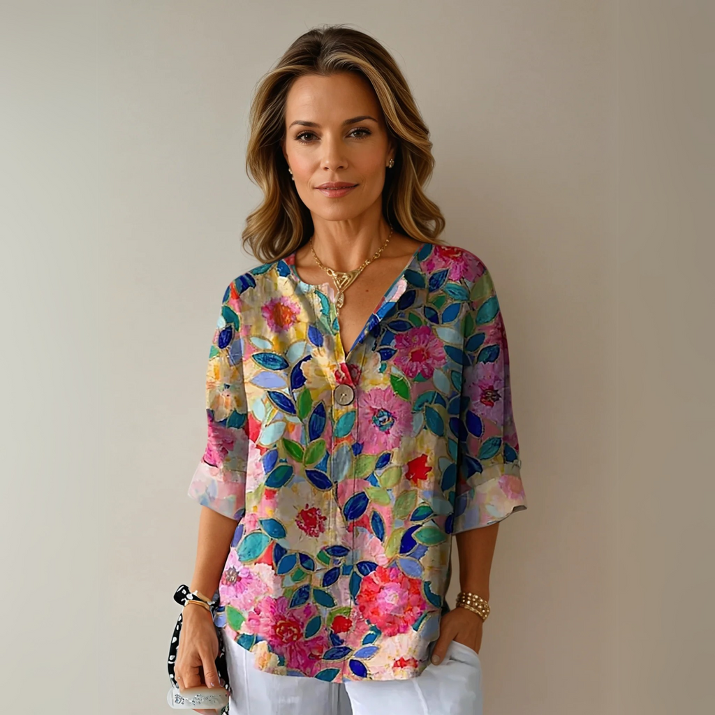 Alina | Women's Floral 3/4 Sleeve Blouse