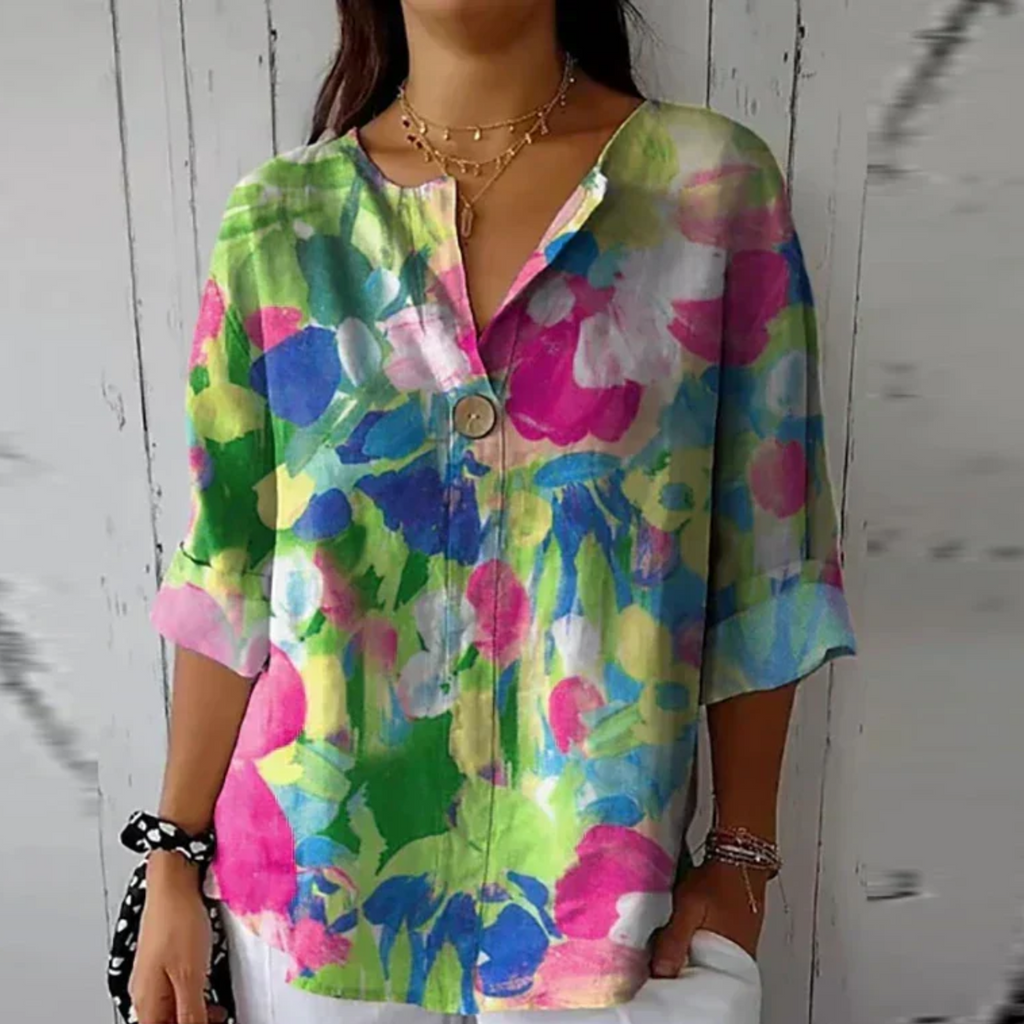 Alina | Women's Floral 3/4 Sleeve Blouse