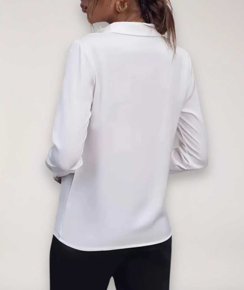 Aileen | Women’s Elegant Tailored Button-Up Work Blouse