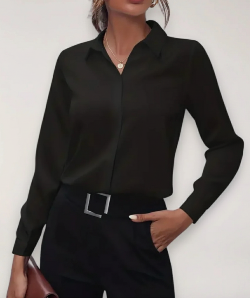 Aileen | Women’s Elegant Tailored Button-Up Work Blouse