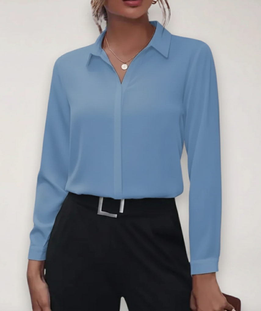 Aileen | Women’s Elegant Tailored Button-Up Work Blouse