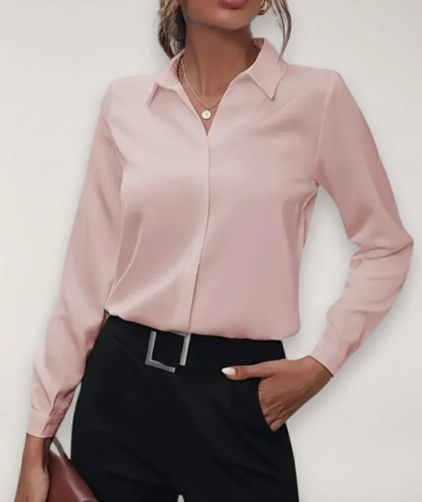 Aileen | Women’s Elegant Tailored Button-Up Work Blouse